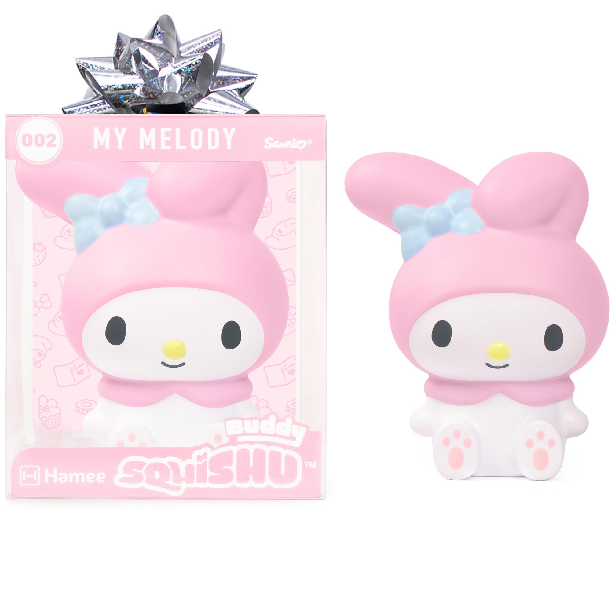 Hamee Sanrio Hello Kitty and Friends Jumbo Squishy Toy Slow Rising Cute SquiSHU Buddy Birthday Gift Bags Party Favors Gift Basket Filler Stress Relief Adorable and Fun - My Melody